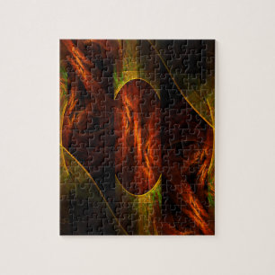 Mystique Jungle Modern Abstract Fractal Art Jigsaw Puzzle