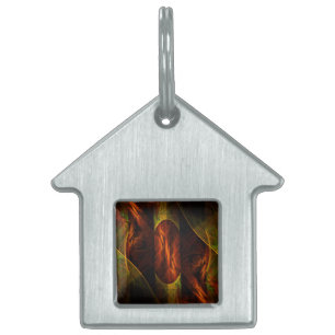 Mystique Jungle Modern Abstract Fractal Art Pet Tag