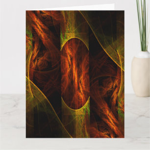 Mystique Jungle Modern Abstract Fractal Art Thank You Card