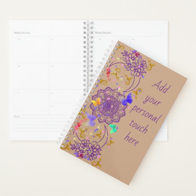 Mystique, Mandala Daily Planner (Devant avec enveloppe)
