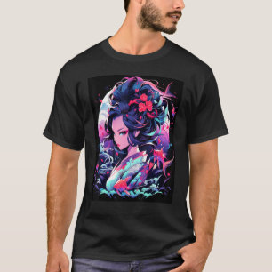 Mystique of the Geisha Embodying Tradition Design T-Shirt