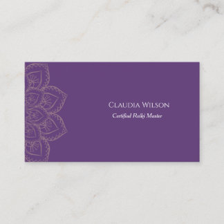 Mystique Purple Yoga Reiki Spiritual Energy Healer Business Card