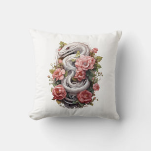 🐍 ✨ Mystique Serpent Floral Jeu Oreiller ✨ 🌹