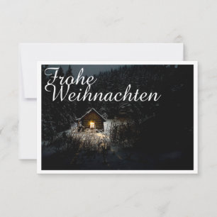 Mystische Hütte im tiefen Wald, Weihnachten