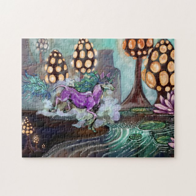 Mysts of the Glowshrooms Fantasy Landscape Jigsaw Puzzle (Horizontal)