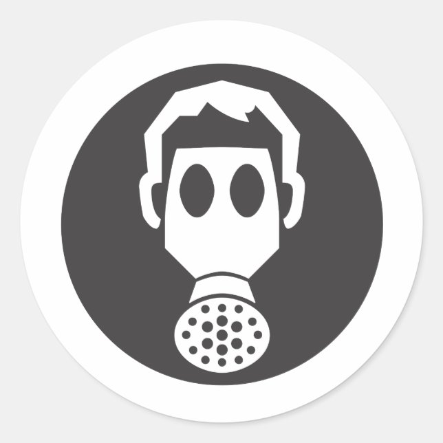 Mythbusters Gas Mask Classic Round Sticker (Front)