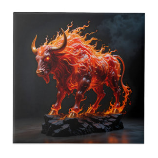 Mythic Fire Bull Tile