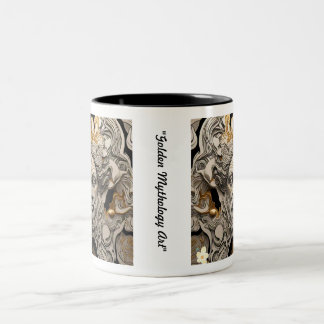 "Mythic Golden Dreamscape" Two-Tone Coffee Mug
