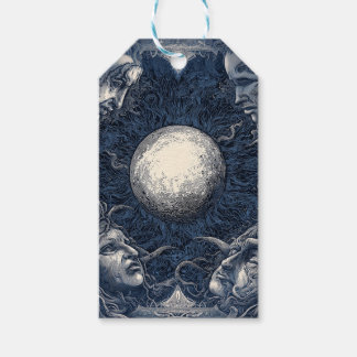 Mythic Moon Surrounded by Four Faces Gift Tags