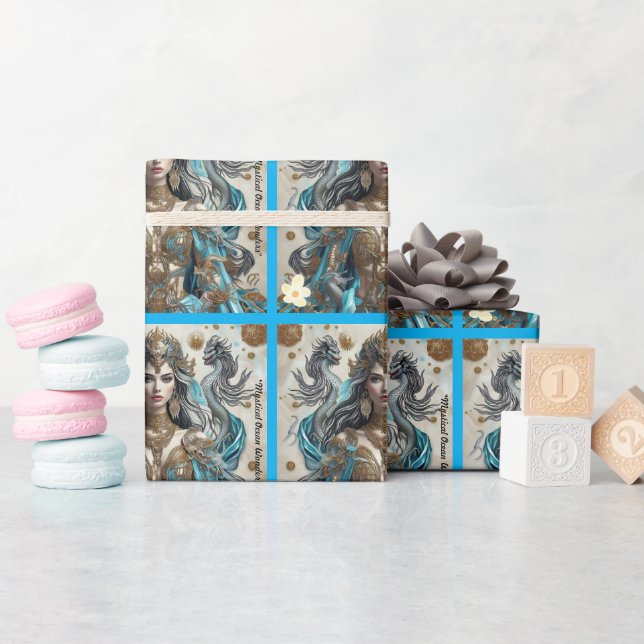 "Mythic Oceanus" Wrapping Paper (Baby Shower)