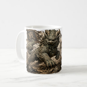 Mythic Stone Guardian Fantasy Sticker Coffee Mug