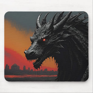 Mythic Vibes - Dragon Noir Mouse Pad