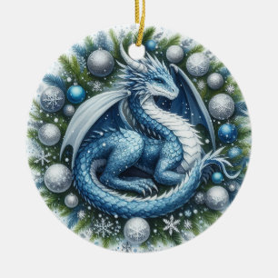 Mythic Wreathkeepers of Winter Ceramic Ornament