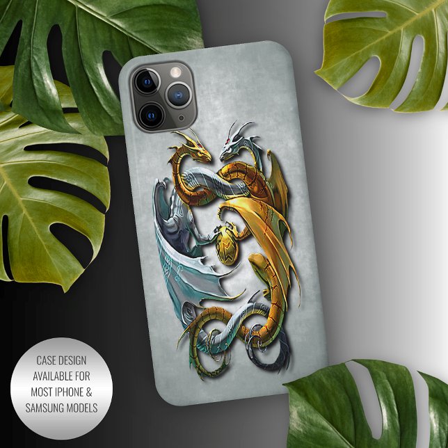 Mythical Celtic Dragons Fantasy Tattoo Art iPhone Case (Creator Uploaded)