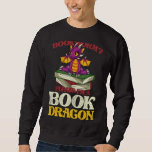Mythical Creature Bookworm Reading Book Dragon Sweatshirt