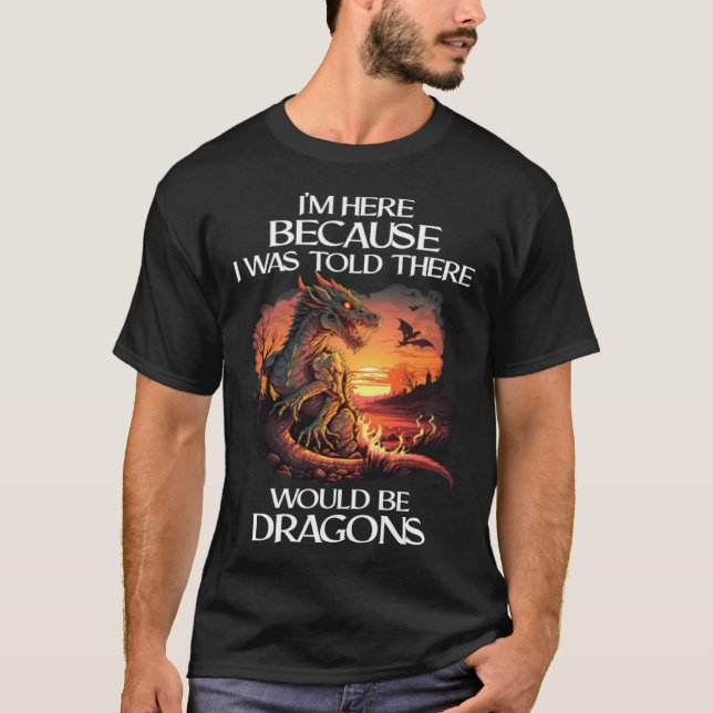 Mythical Creature Dragons  Men Dragon for a Dragon T-Shirt (Front)