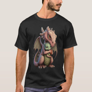 Mythical Creature Fans Dragon Mom Hugging A Child  T-Shirt