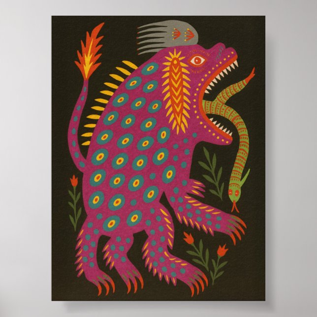 Mythical Creature Folk Art Print (Front)