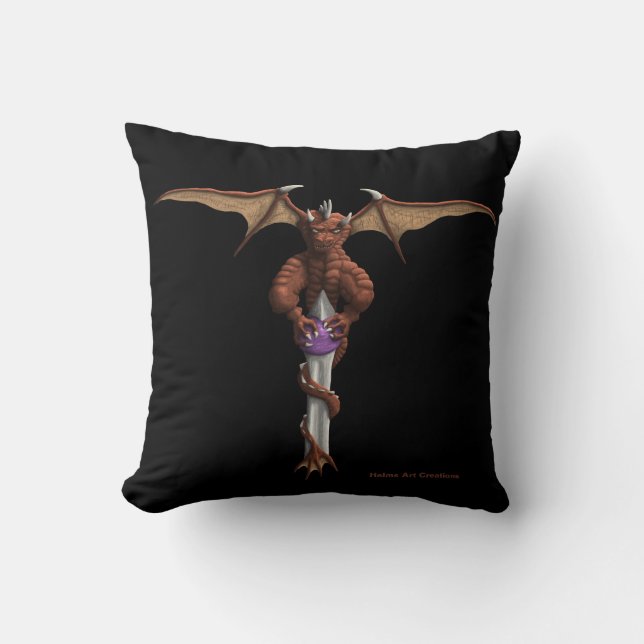 Mythical Creature Forest Primate Fantasy Art Image Throw Pillow (Front)