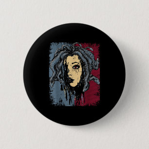 Mythical Creature Medusa Greek Mythology Gorgons 2 Inch Round Button