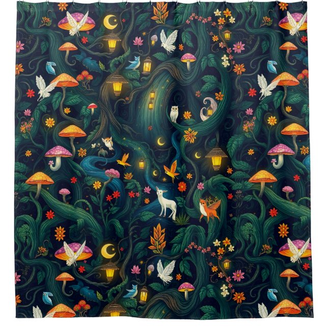 Mythical Creatures Shower Curtain (Front)