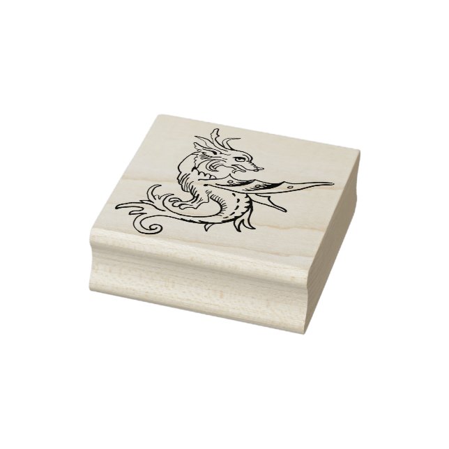 mythical dragon art stamp (Stamp)