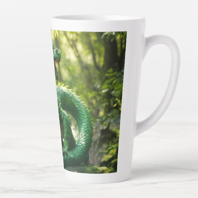 "Mythical Dragon Ceramic Coffee Mug" Latte Mug (Right)