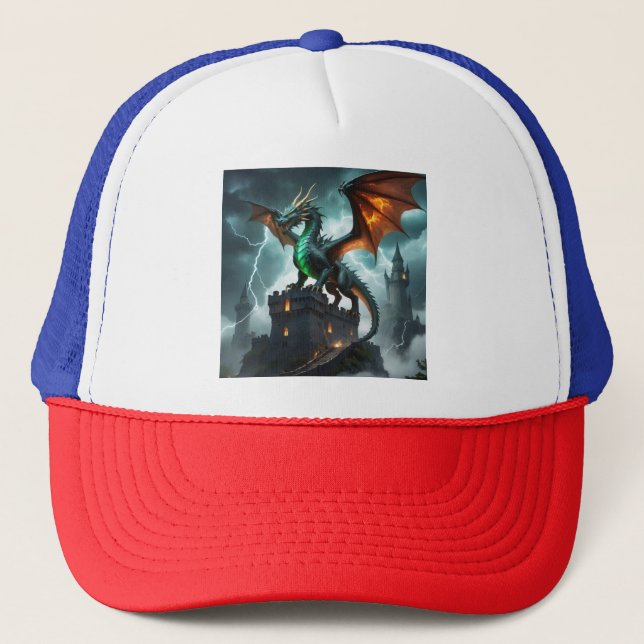 🦕🦖Mythical Dragon Design 🐉✨ Trucker Hat (Front)