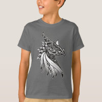 Mythical Dragon Mandala - Fantasy Horned Head T-Sh