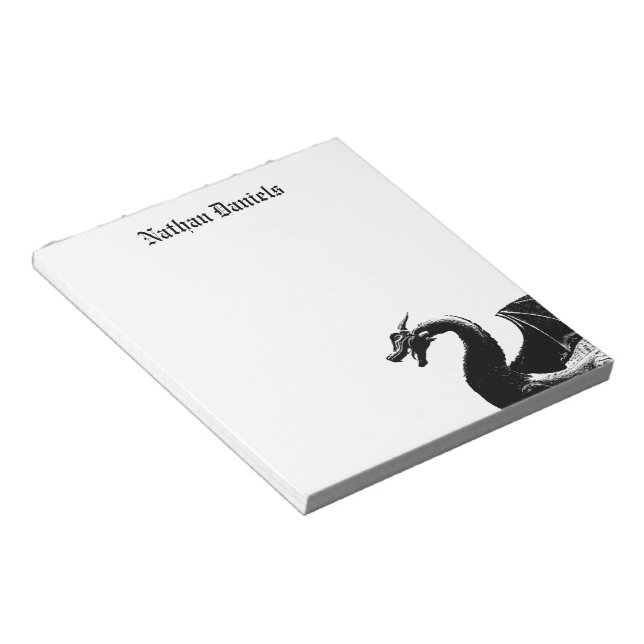 Mythical Dragon Personalized Notepad (Angled)