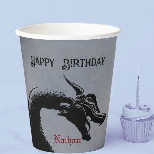 Mythical Dragon Personalized Paper Cups