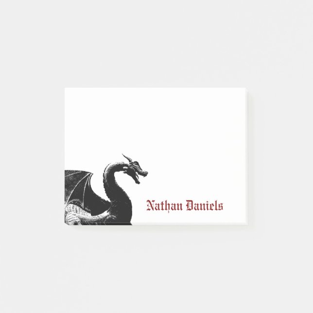 Mythical Dragon Personalized Post-it Notes (Front)