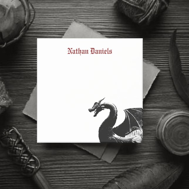 Mythical Dragon Personalized Post-it Notes (Creator Uploaded)