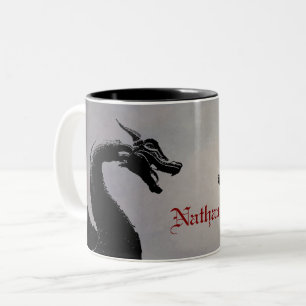 Mythical Dragon Personalized  Two-Tone Coffee Mug