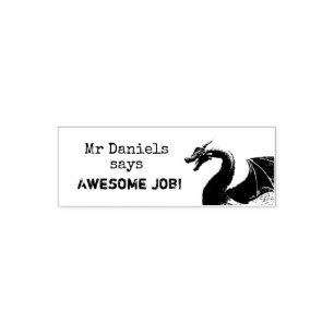Mythical Dragon Teachers Awesome Job Self-inking Stamp