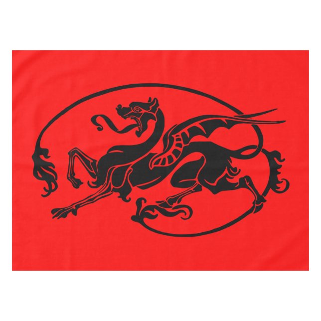 Mythical Dragon, Year of the Dragon Design Tablecloth (Front (Horizontal))