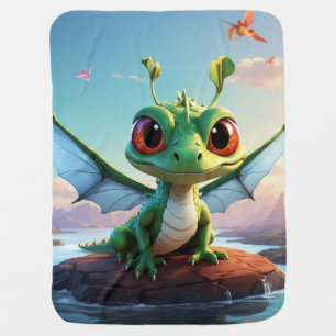 *~* Mythical Fantasy AP48 Kids Dragonfly Cartoon Baby Blanket