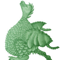 mythical fantasy creature cute green dragon
