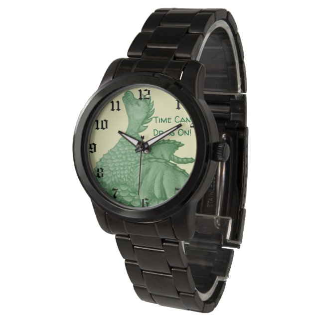 mythical fantasy creature cute green dragon watch (Angled)