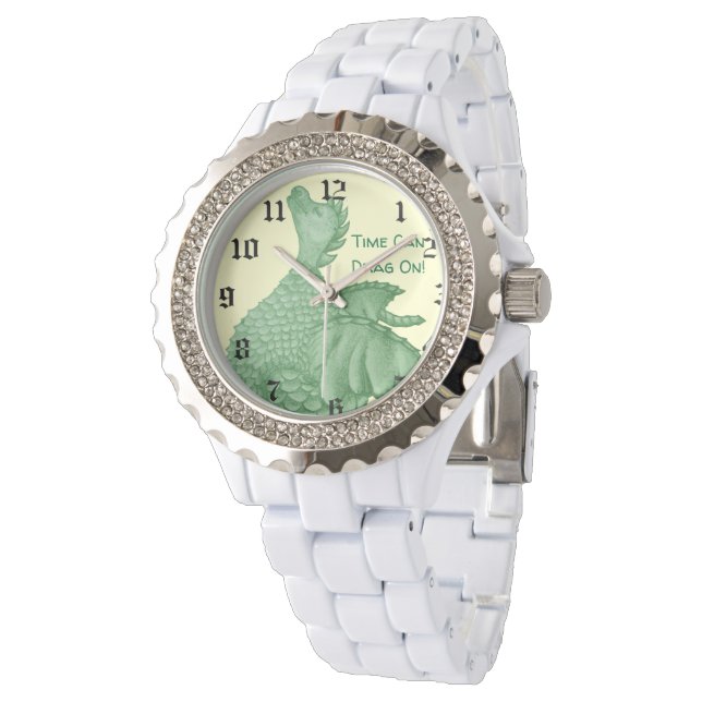 mythical fantasy creature cute green dragon watch (Angled)