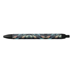 Mythical Feathers Black Ink Pen