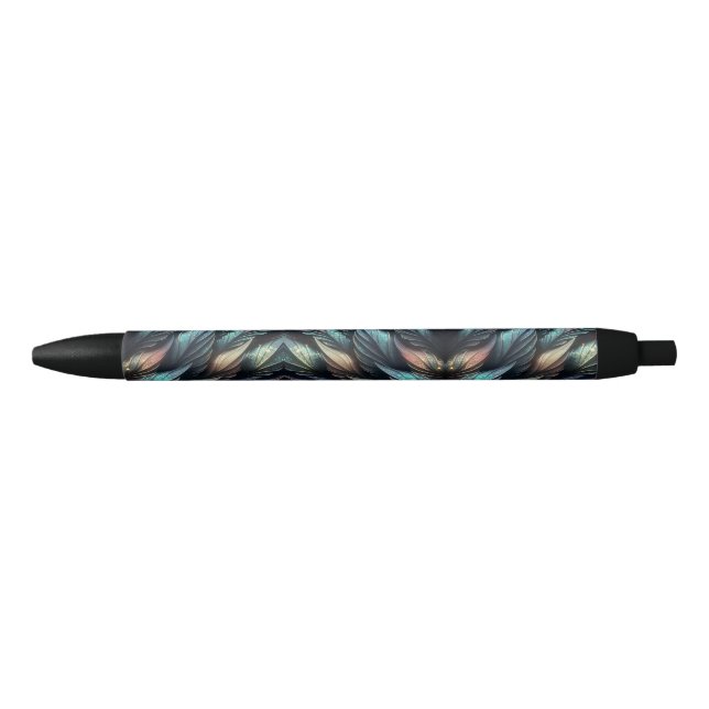 Mythical Feathers Black Ink Pen (Front)