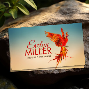 Mythical Fire Rising Phoenix Bird  Business Card
