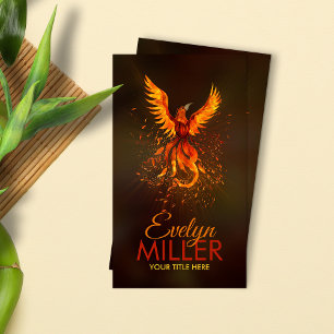 Mythical Fire Rising Phoenix Bird  Business Card