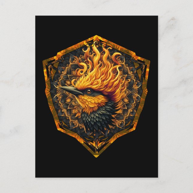 Mythical Flame Bird Postcard (Front)