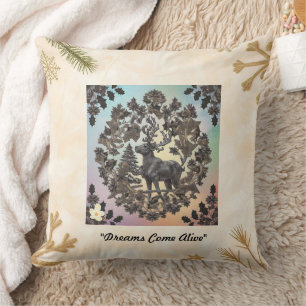 "Mythical Forest" Throw Pillow