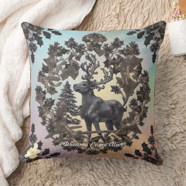 "Mythical Forest" Throw Pillow (Blanket)