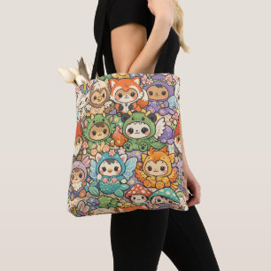 Mythical Friends Parade Cute Pastel Magic Tote Bag