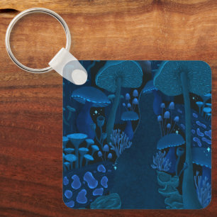 Mythical Glowing Fungi Paradise Keychain