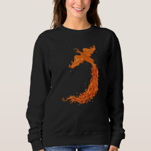 Mythical Legend Flying Phoenix Flames Mythologist  Sweatshirt